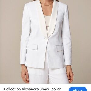 J. Crew Collection Alexandra Shawl Ivory Blazer NWT
